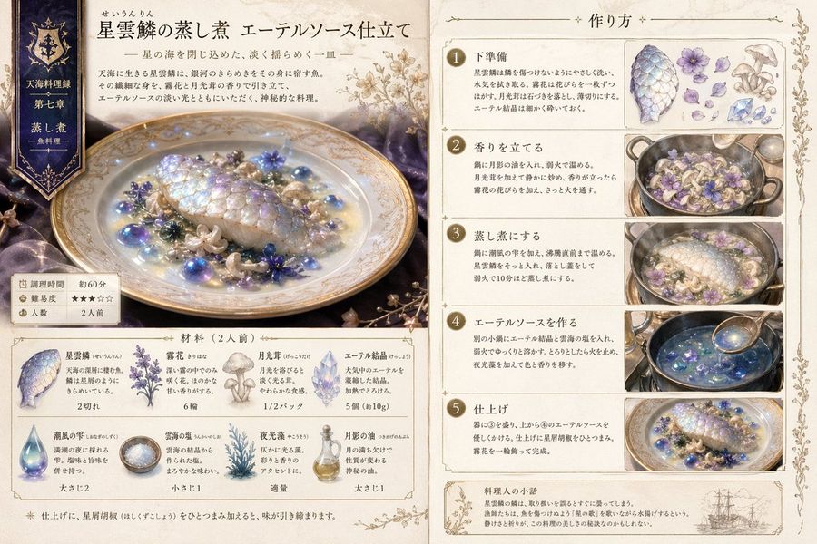 ファンタジーレシピのイラストレーション