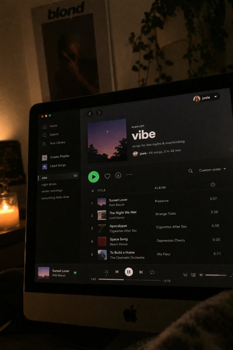 Gece Spotify Çalma Listesi Ekranı