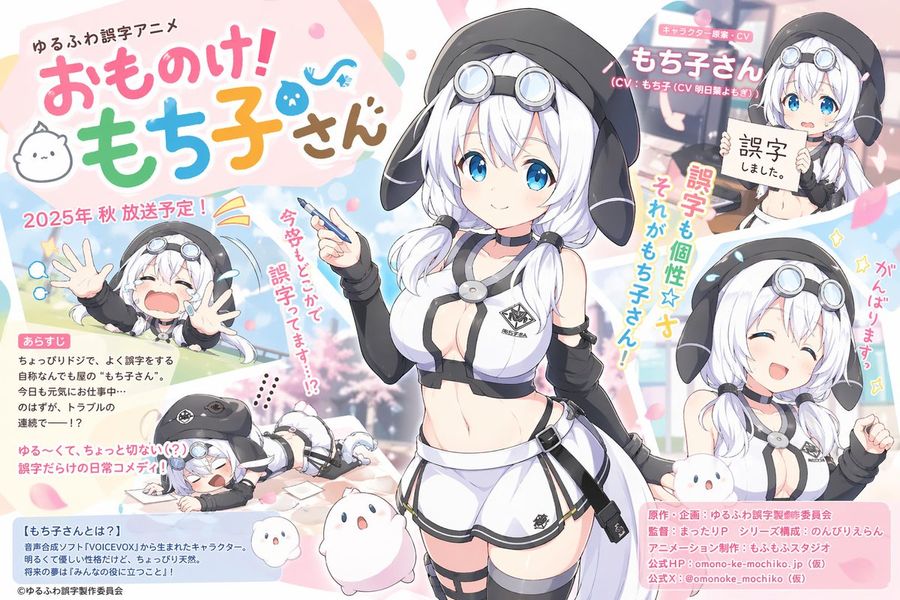 Póster promocional de anime en tonos pastel