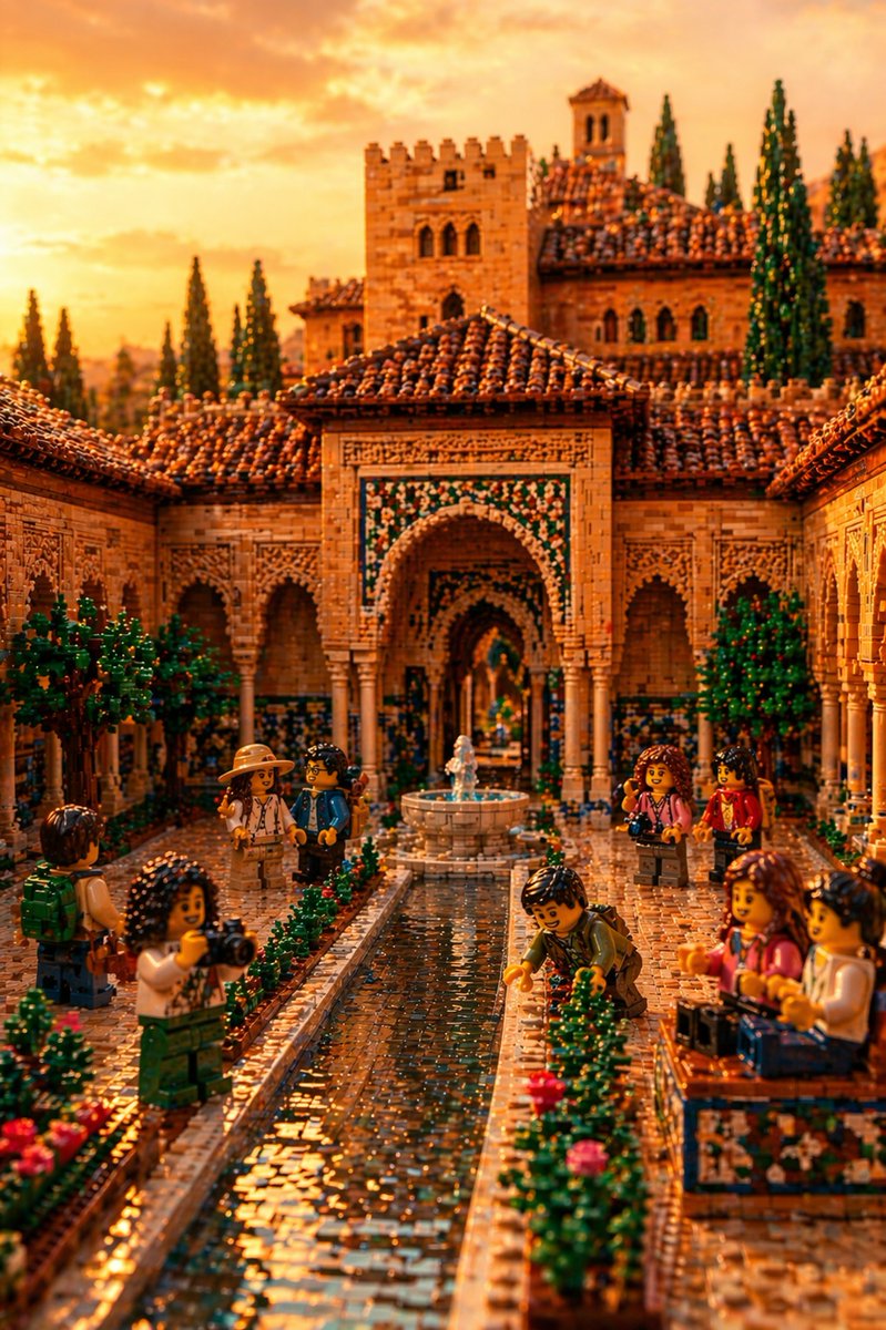 LEGO Alhambra Avlusu Gün Batımında