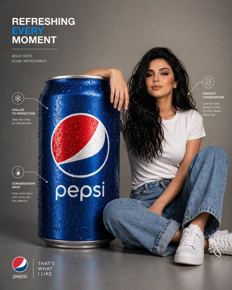 โฆษณาอินโฟกราฟิก Pepsi