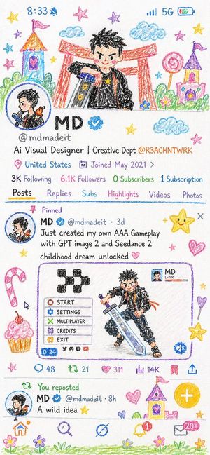 รูปโปรไฟล์สไตล์ภาพวาดสีเทียน