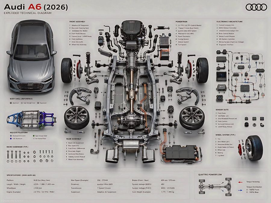 Exploded Technical Diagram Poster