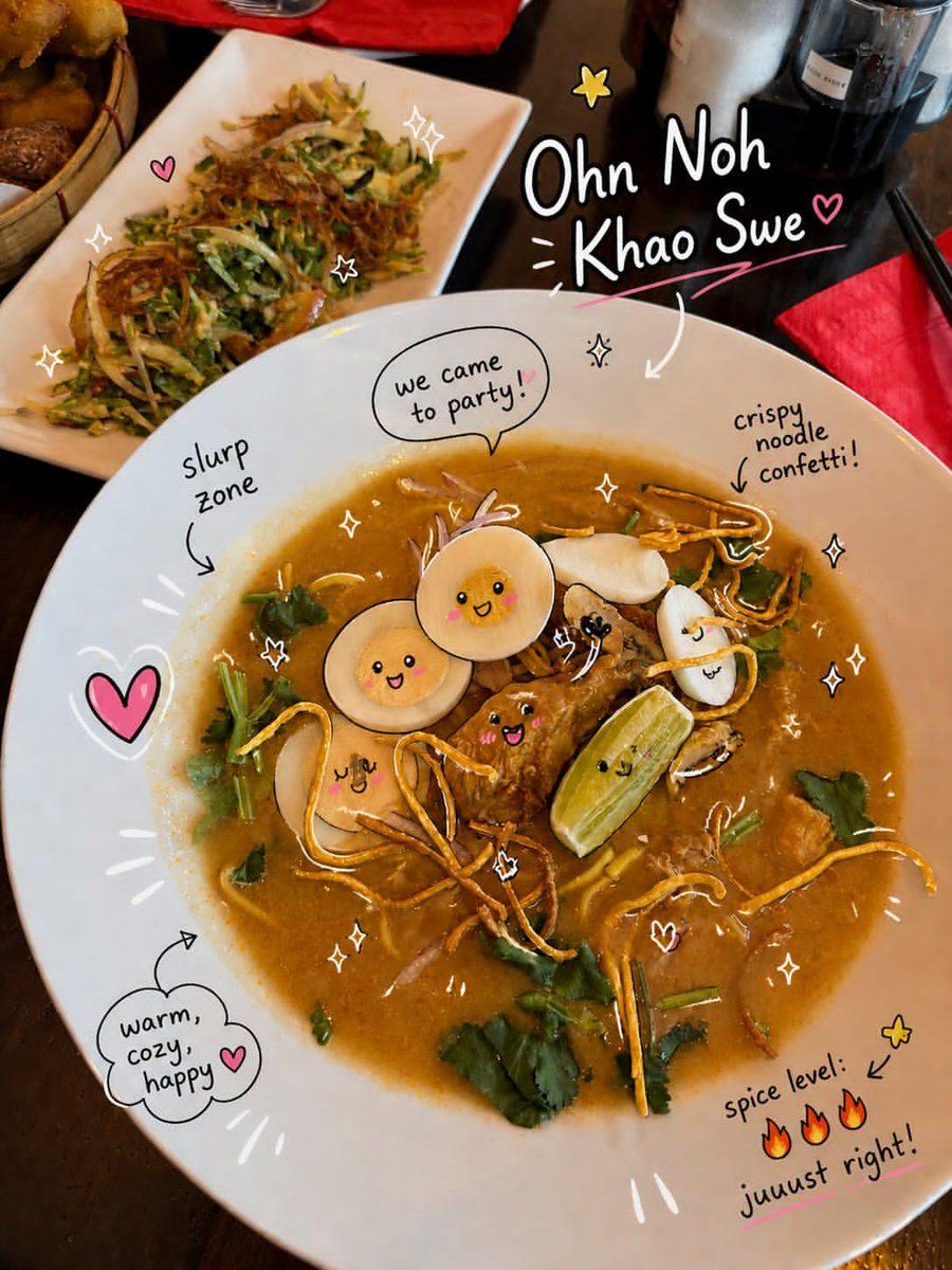 Kawaii Doodle Food Photography
