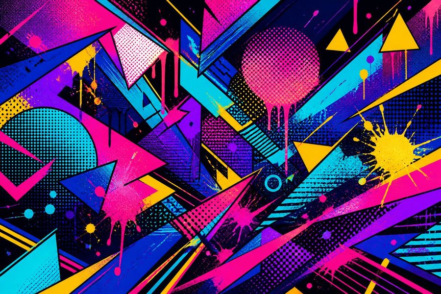 Fondo abstracto de arte callejero estilo Pop Art