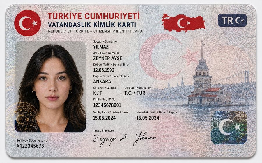 Alman Vatandaşlık Kimlik Kartı Mockup'ı