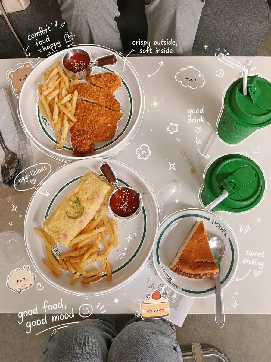Doodle Çizimleriyle Estetik Yemek Fotoğrafçılığı