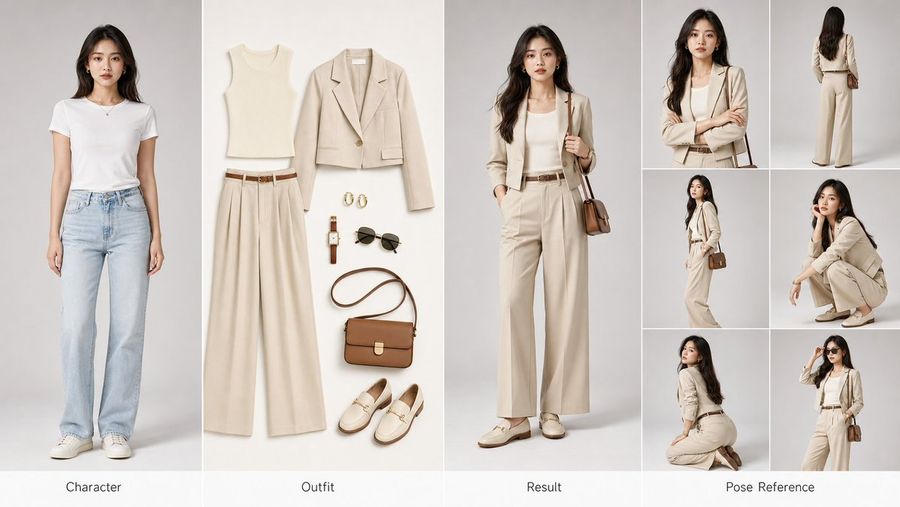 Pôster de Comparação de Moda por IA