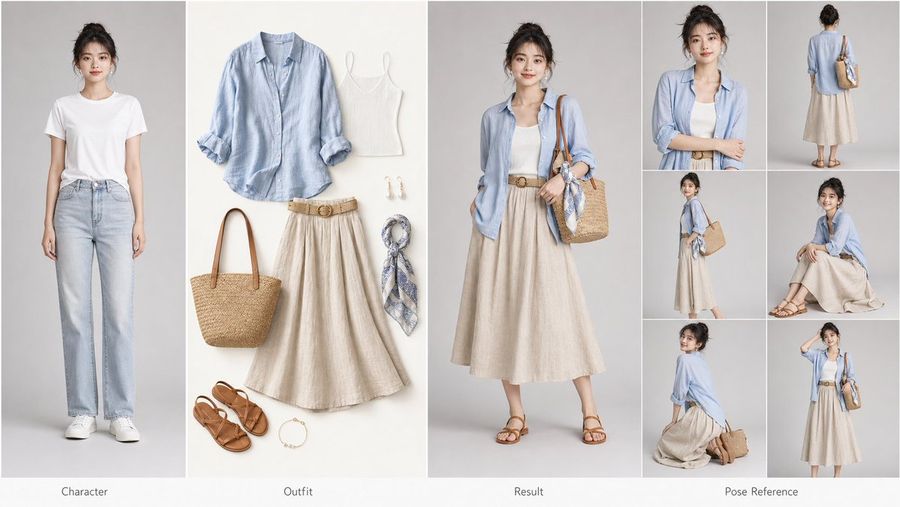 Pôster de Comparação de Moda por IA