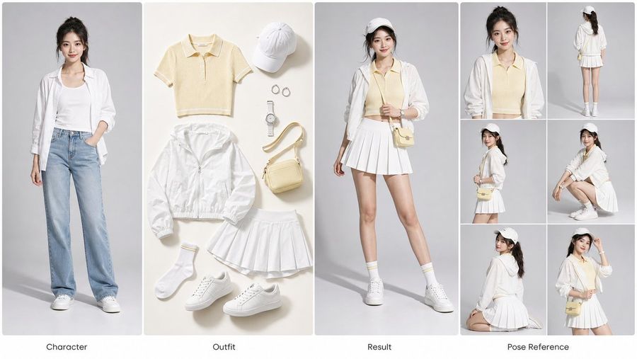 Pôster de Comparação de Moda por IA