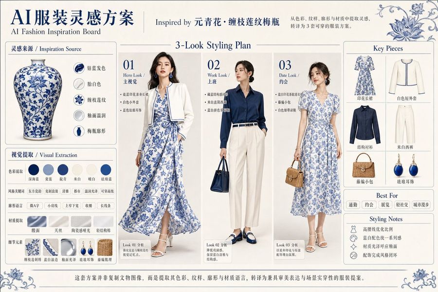 青花瓷时尚灵感板