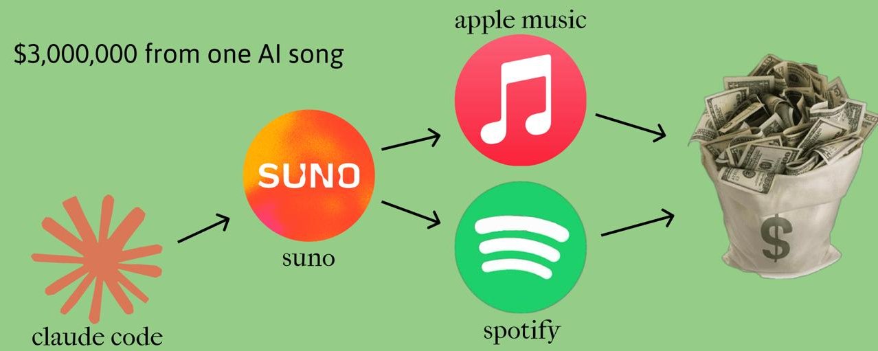 Una 31enne del Mississippi ha usato Suno per creare una canzone. Ha firmato un contratto discografico da 3 milioni di dollari. Claude scrive