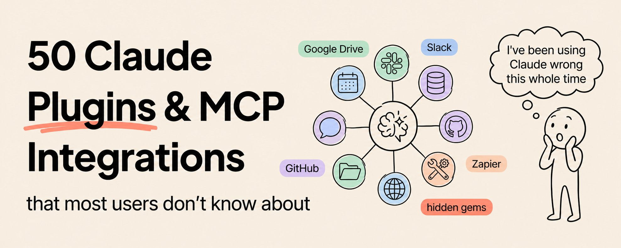 50 Plugins e Integrações MCP do Claude que a Maioria dos Usuários Não Conhece