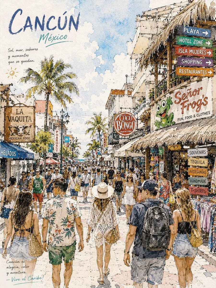 Watercolor Urban Travel Poster