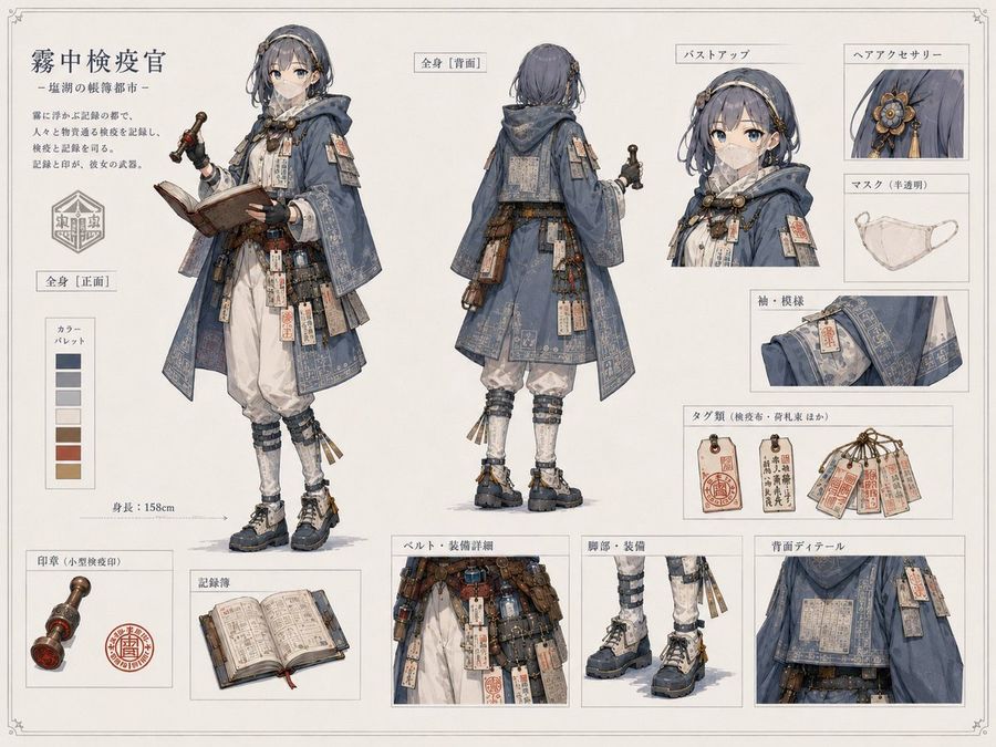 リアルなキャラクターのプロポーション調整