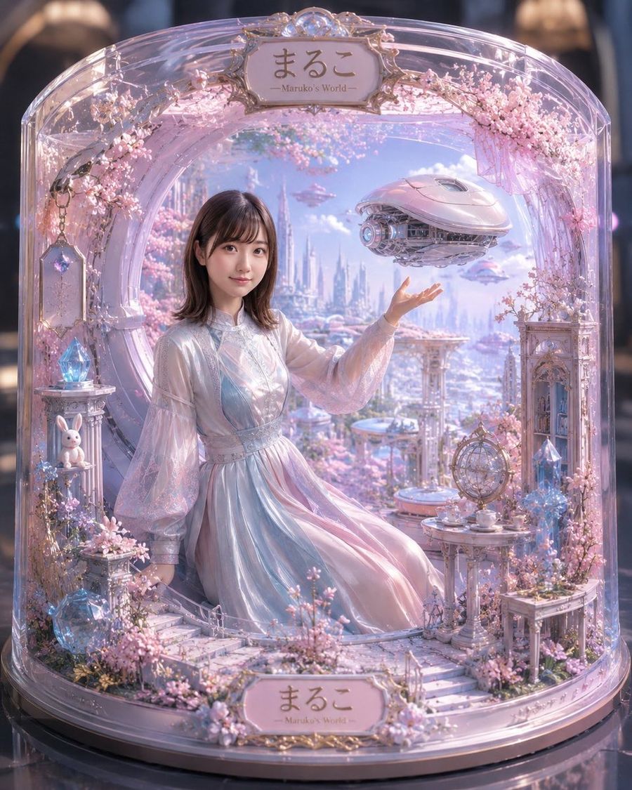 Kawaii Glass Dollhouse Diorama