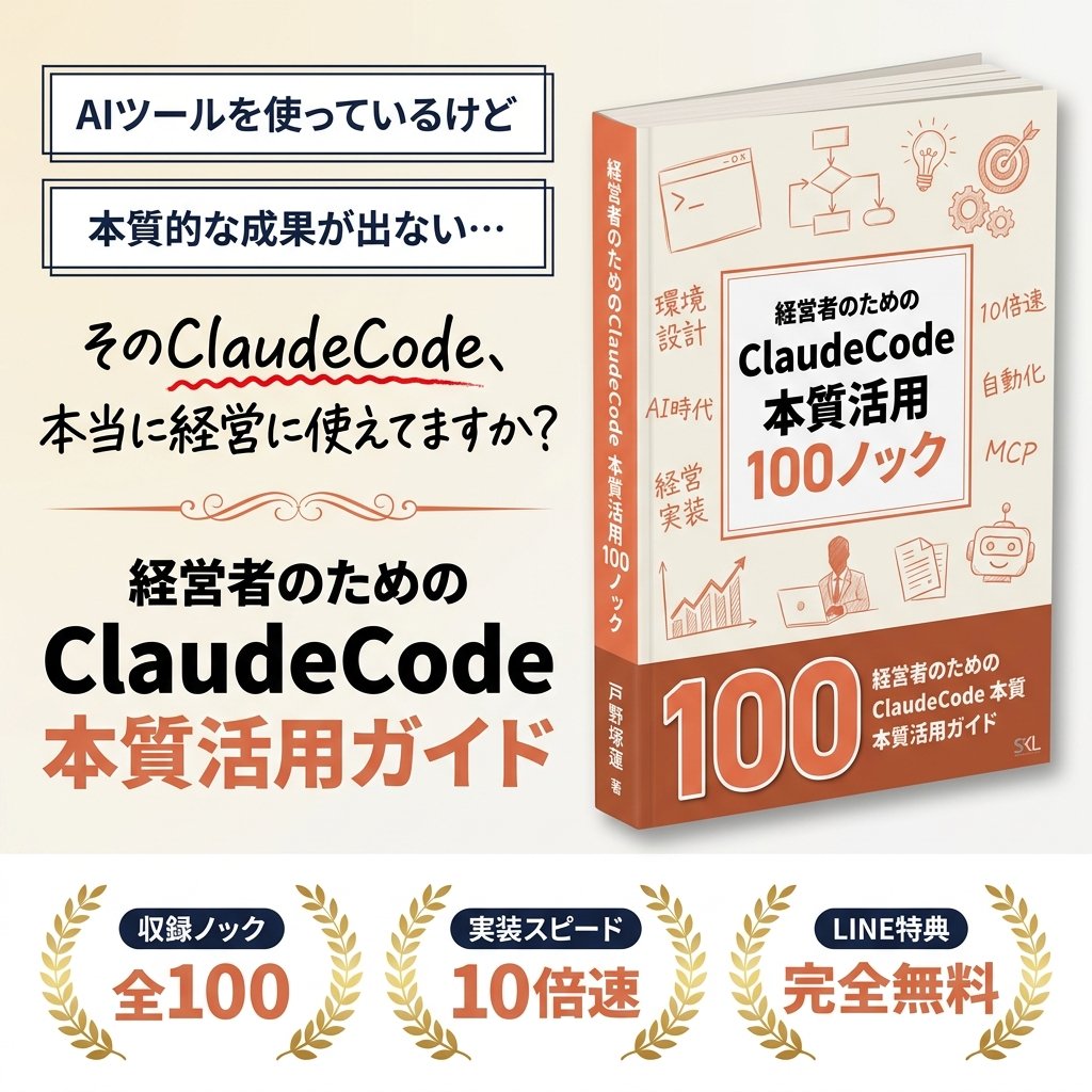 戸野塚蓮|AIに任せる経営術 ClaudeCode - inline image