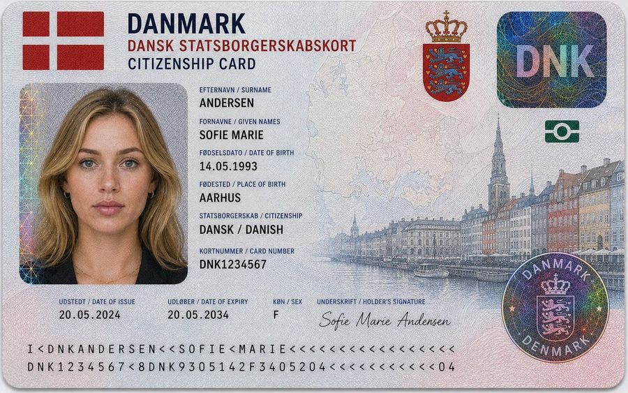 Mockup de Carteira de Identidade Argelina