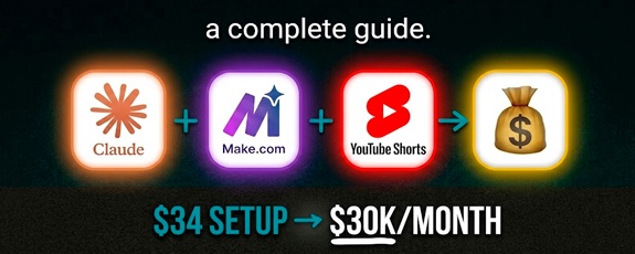 ガイド：Claude + Make.com + YouTube Shorts で月収 3 万ドル以上を自動化する方法