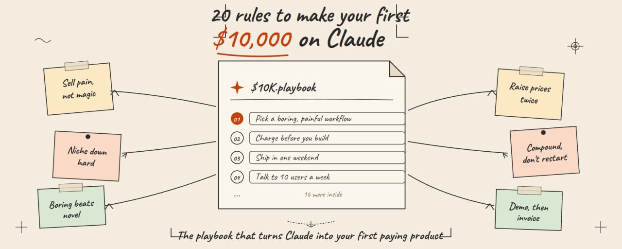Claude で最初の 1 万ドルを稼ぐための 20 のルール（先行者利益を逃さないために）
