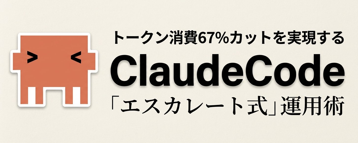 トークン消費量を 67% 削減：Claude Code のための「エスカレーション」戦略