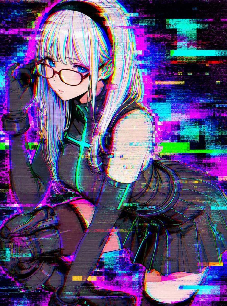 Transformación artística de glitch intenso