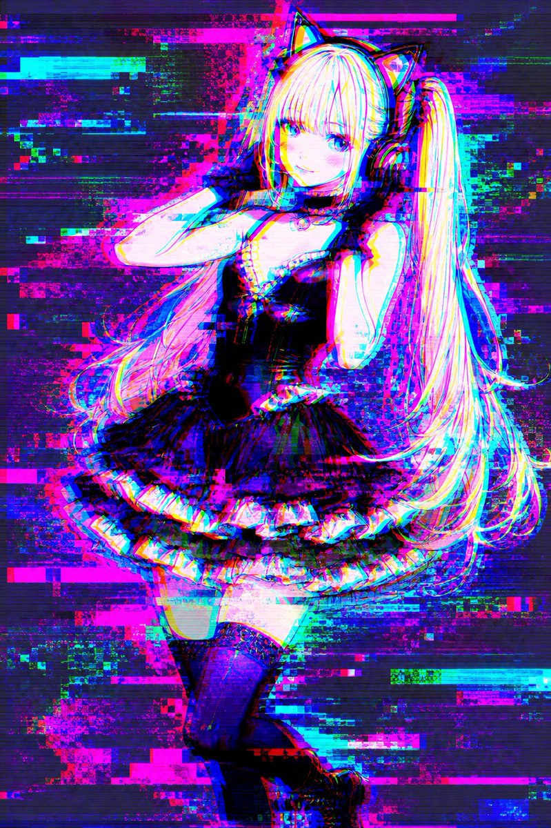Transformación artística de glitch intenso