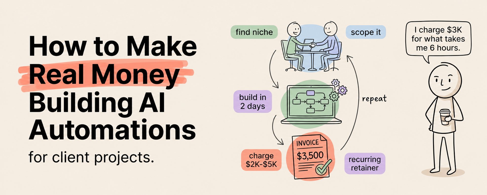 Como ganhar dinheiro de verdade criando automações de IA para projetos (Curso Completo)