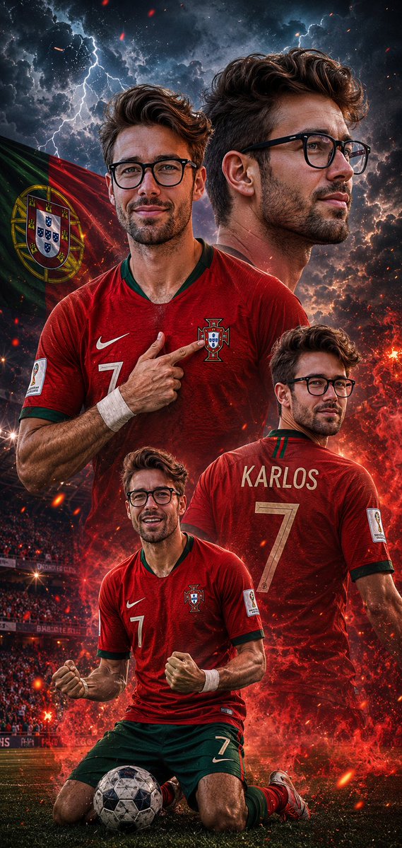 シネマティックなサッカーポスターのポートレート