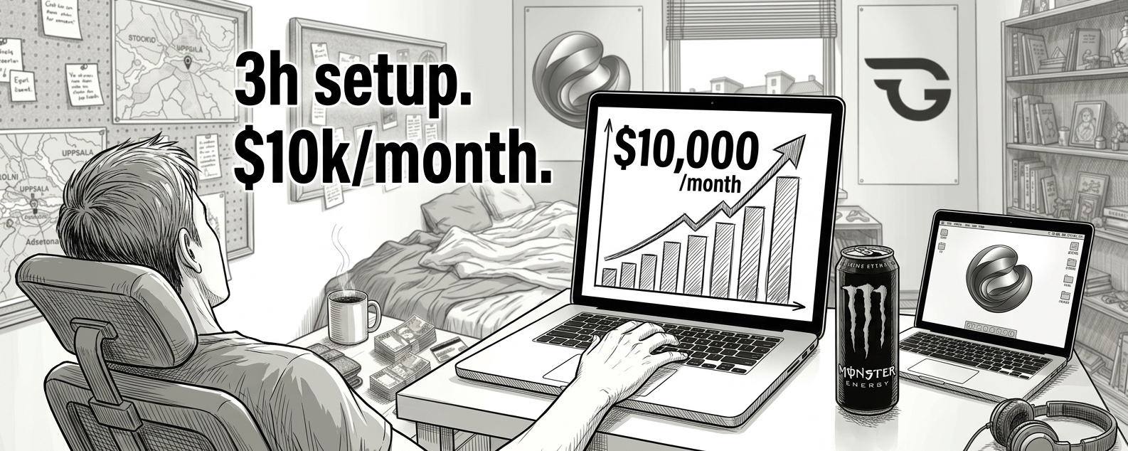 この AI を 3 時間で設定して以来、月収 1 万ドルを達成した方法