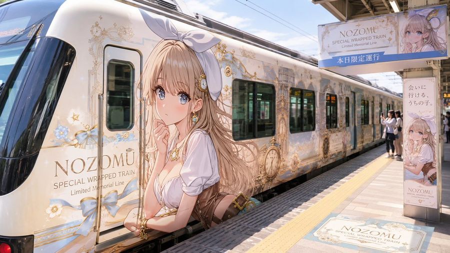 日本車站的動漫彩繪列車