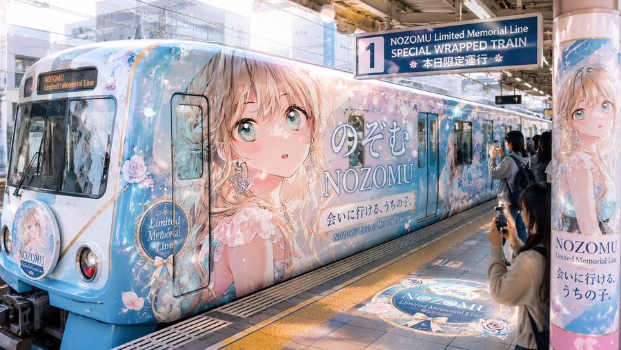 日本車站的動漫彩繪列車