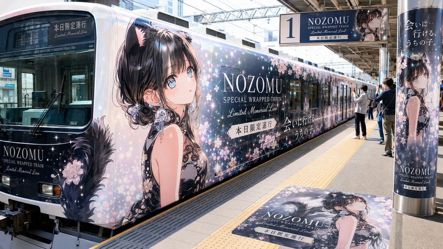 日本車站的動漫彩繪列車