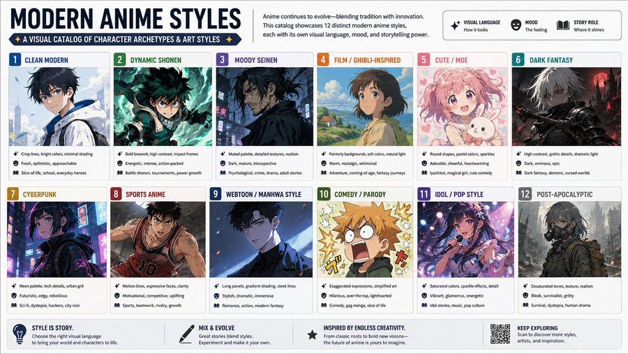 Anime Tarzı İnfografik Kataloğu