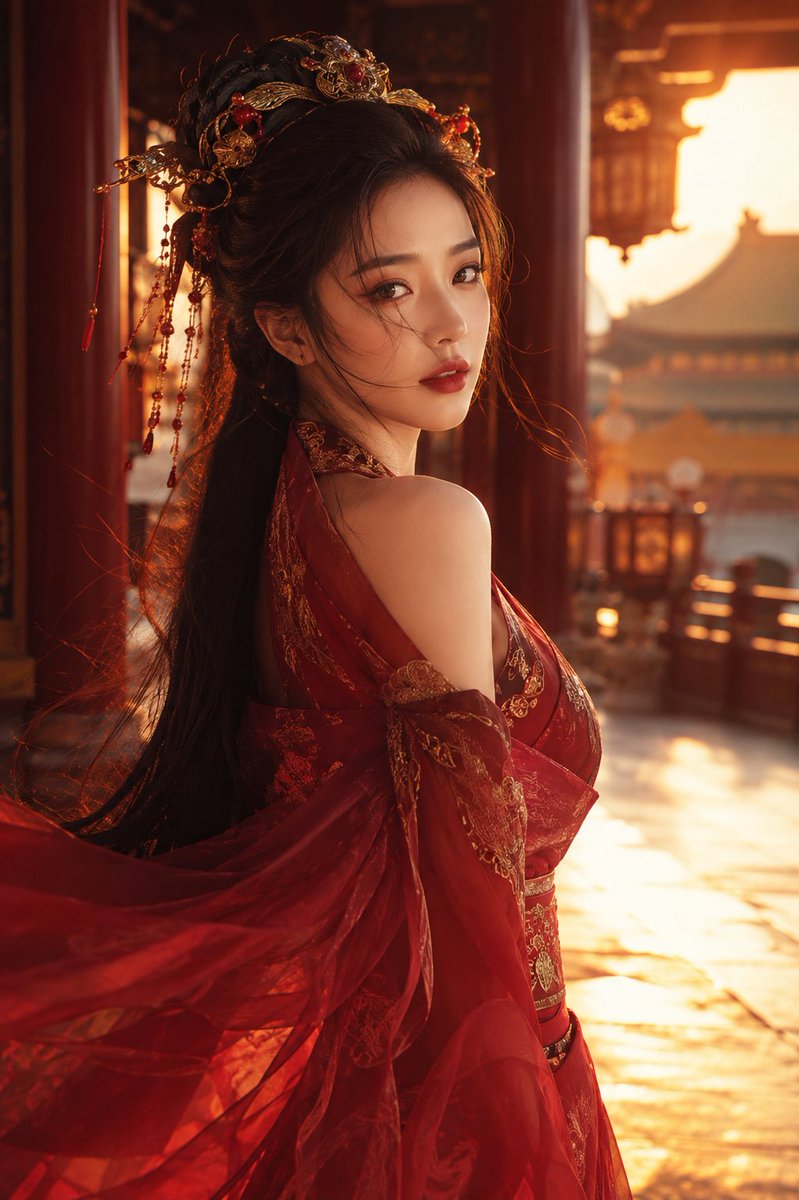 시네마틱 한푸 패션 에디토리얼 포트레이트