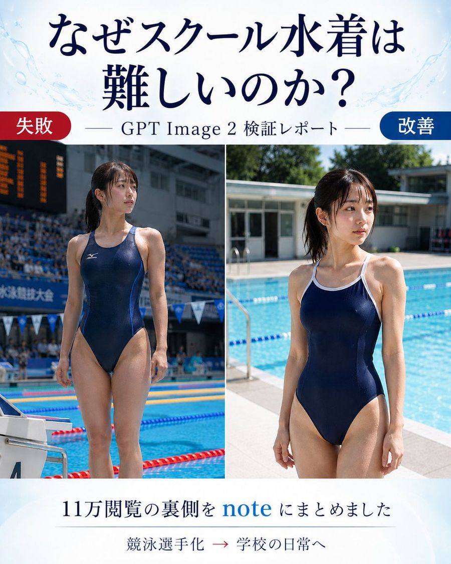 日本语 GPT Image 2 泳装报告海报