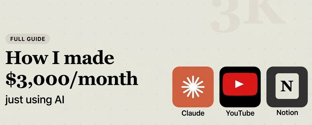 Claude + Notion + YouTube/TikTok = 每月 1.5 万美元。如何停止在琐事上浪费时间。