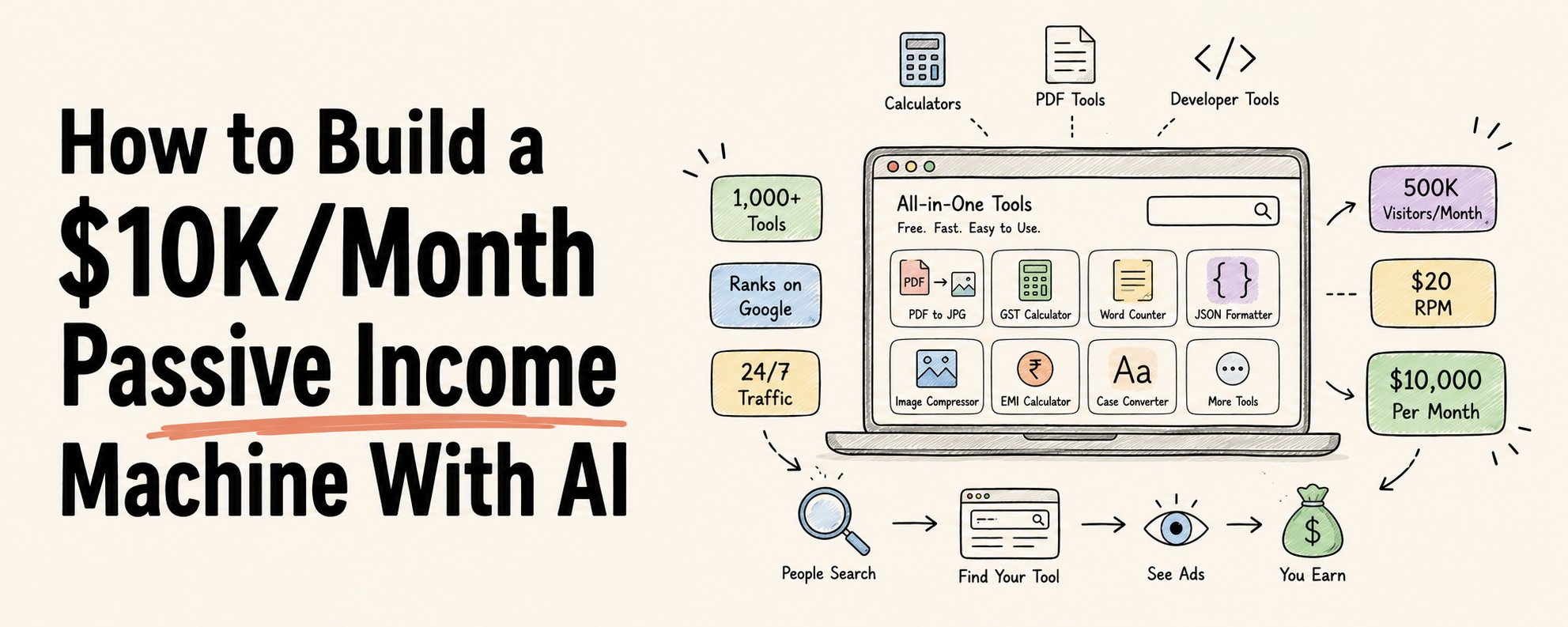 AI を活用して月収 1 万ドルの不労所得マシンを構築する方法