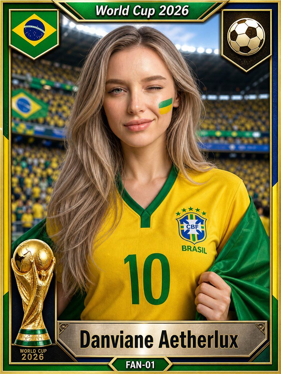 Figurina adesiva del Brasile per la Coppa del Mondo