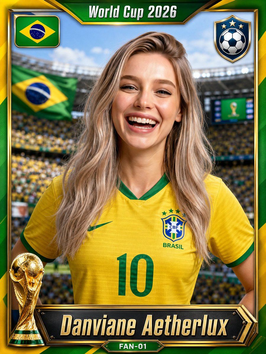 Figurina adesiva del Brasile per la Coppa del Mondo