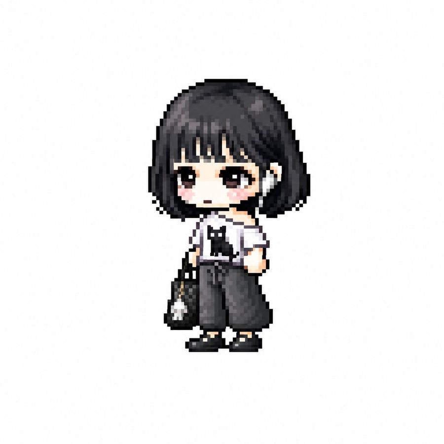Censored Chibi Pixel Girl