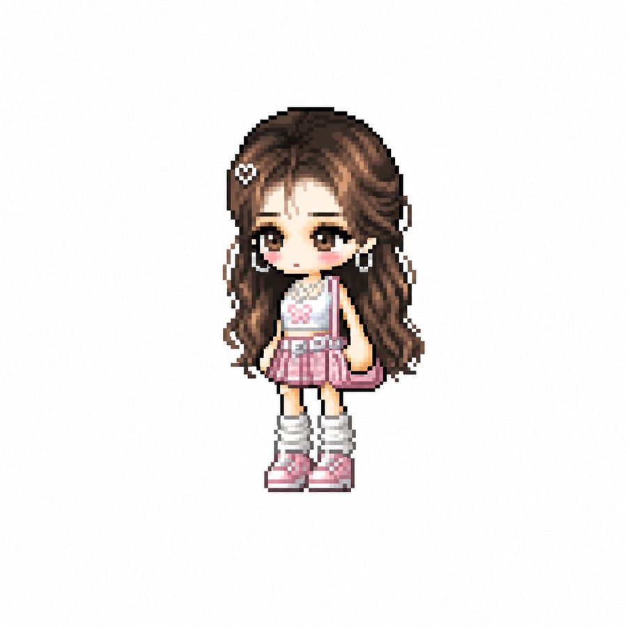Censored Chibi Pixel Girl