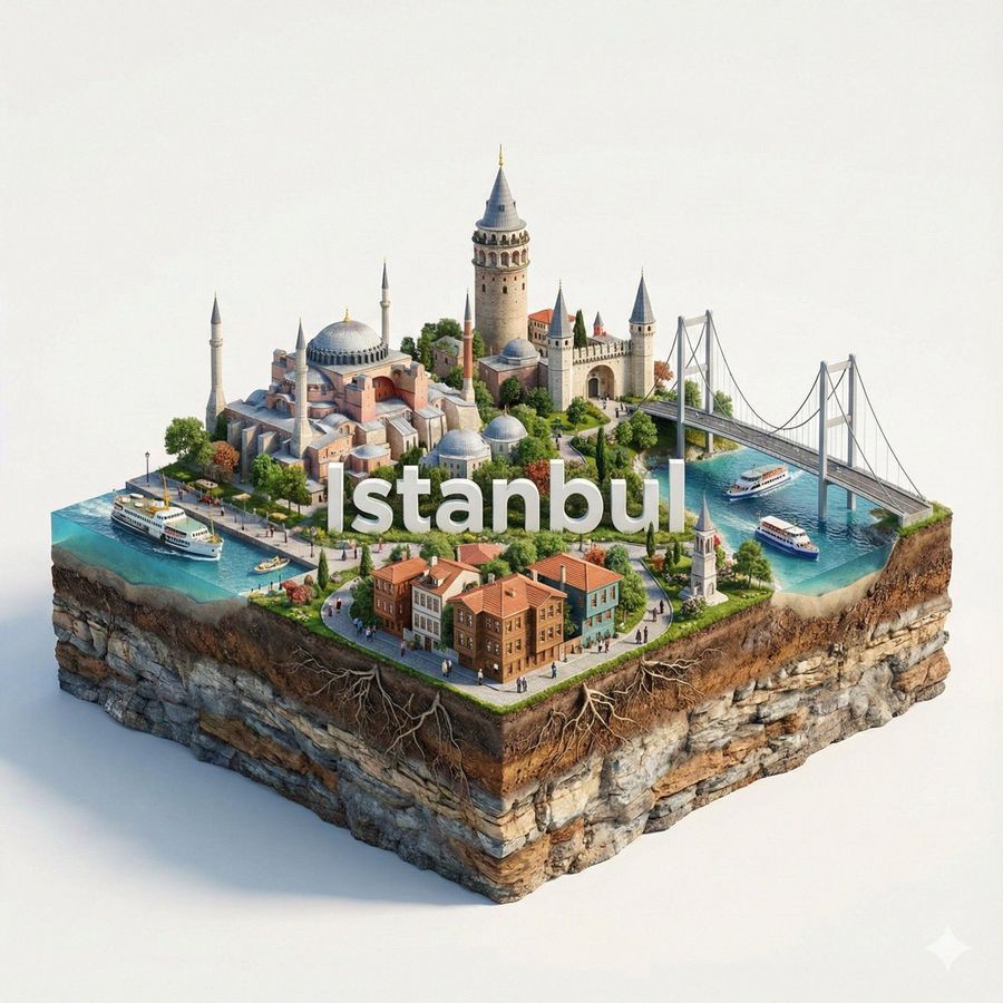 Diorama de ciudad en miniatura 3D