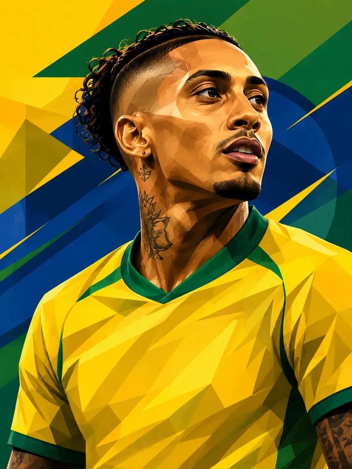 Low Poly Football Player Illustration