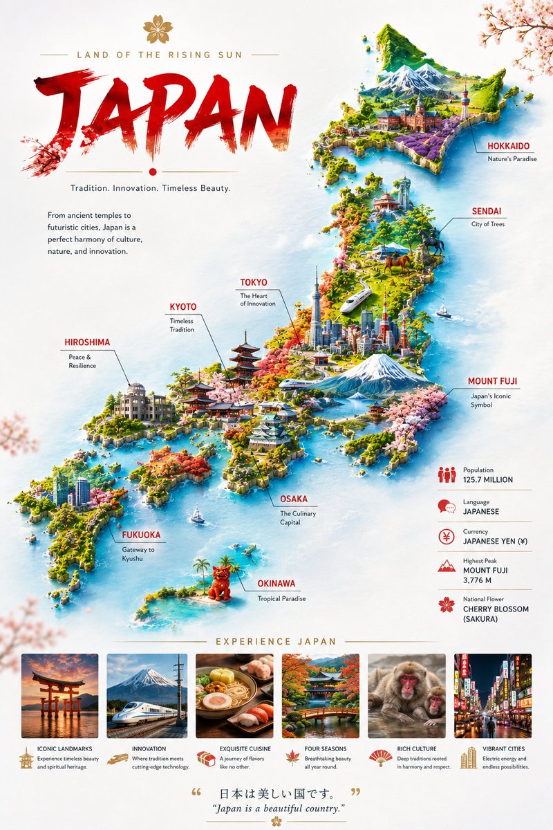 日本旅遊海報資訊圖表