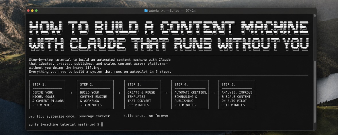 How to Build a Content Machine with Claude That Runs Without You