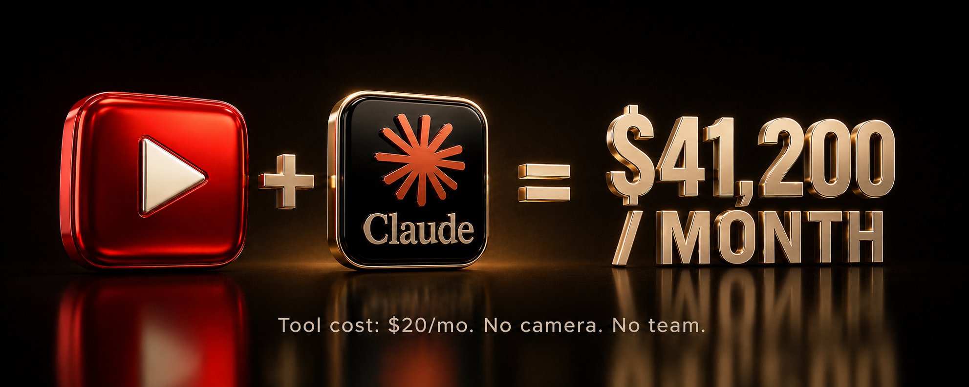 他 19 岁，完全不会剪辑视频。他利用 Claude 打造的“无脸”频道赚取了 41,200 美元