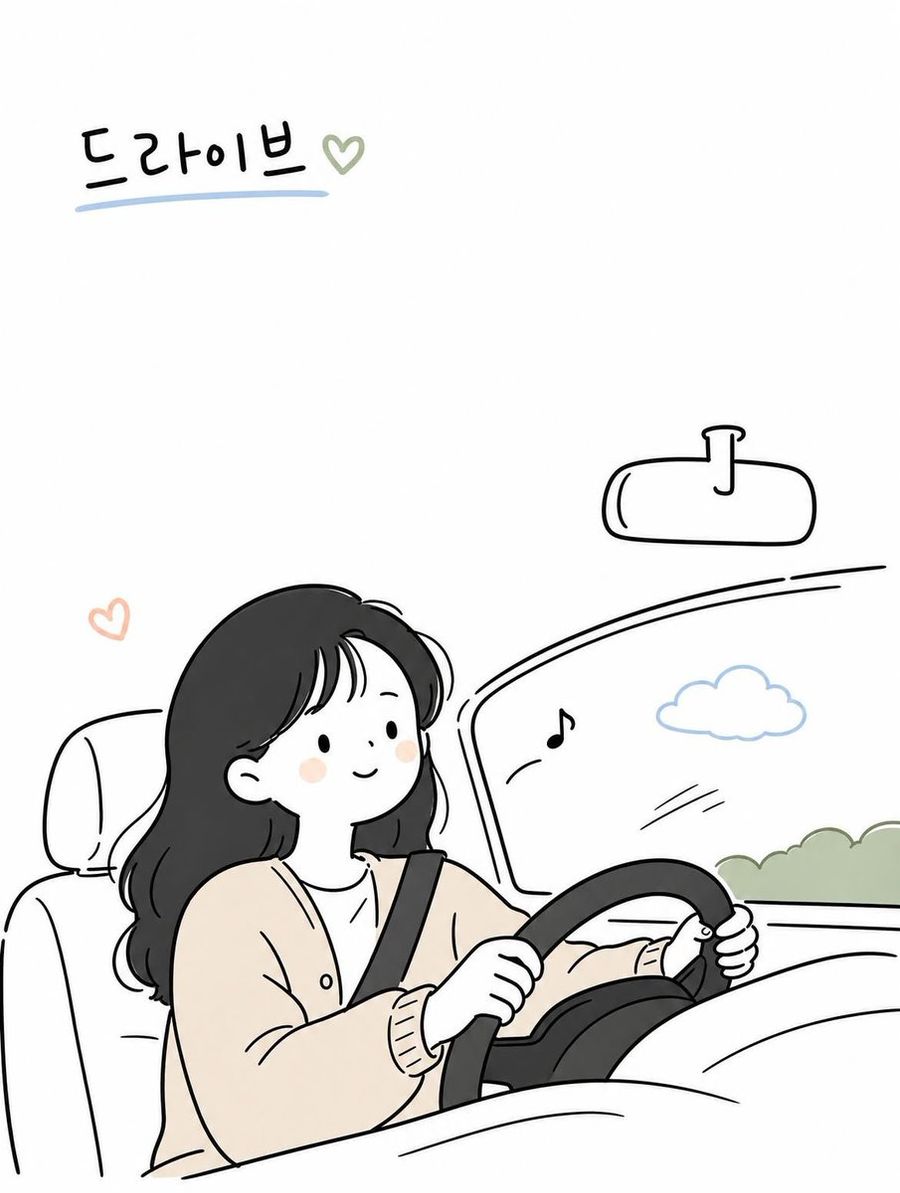 Illustrazione editoriale in stile doodle coreano