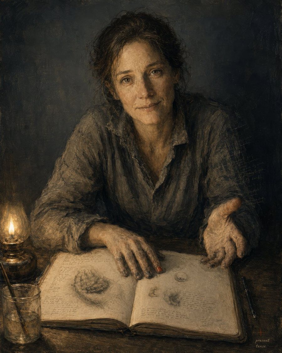 Retrato de Artista Introspectivo à Luz de Lamparina