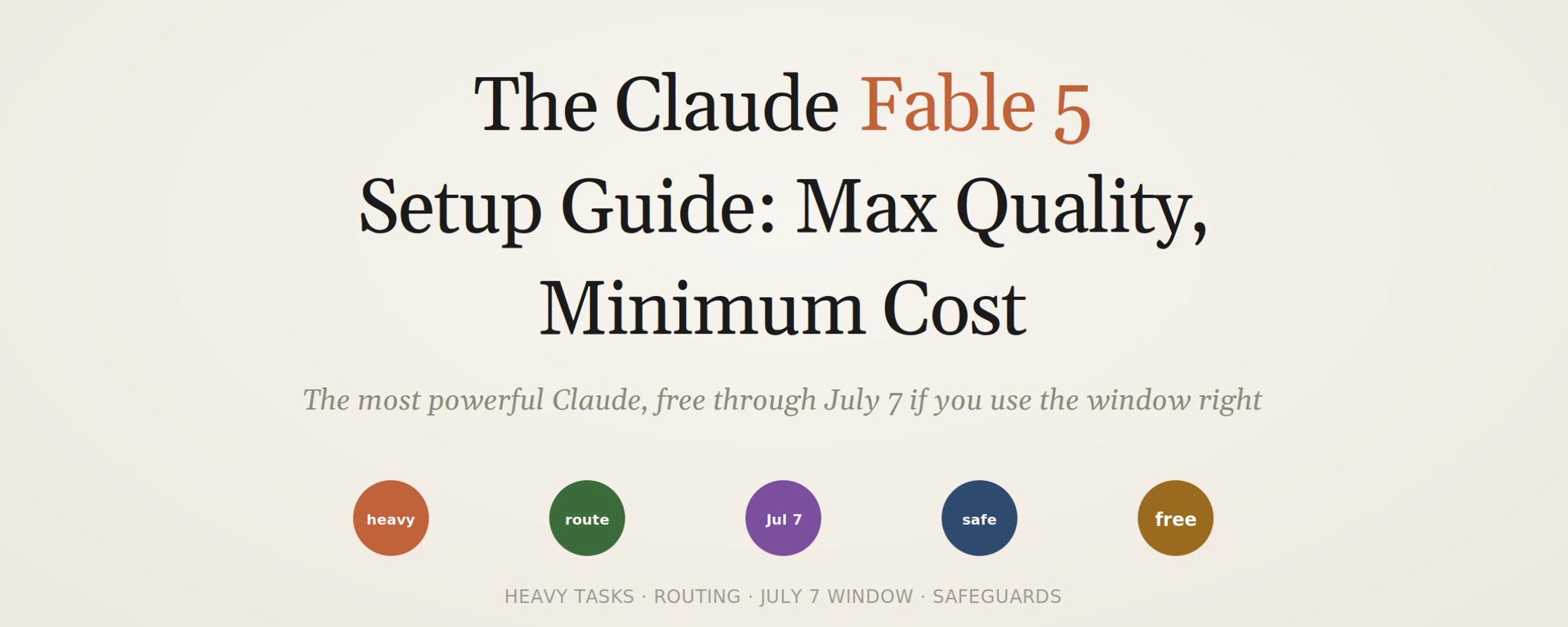 Claude Fable 5 설정 가이드: 최소 비용으로 최대 품질을 얻는 방법 (정확한 설정값 포함)